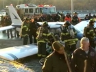 Pilot calls for help before landing on NY highway