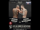 UFC 165 Official Event Fight Card Preview Renan Barão (ic) vs. Eddie Wineland