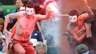 Weird Half Naked Protester Sends Mixed Messages at French Open